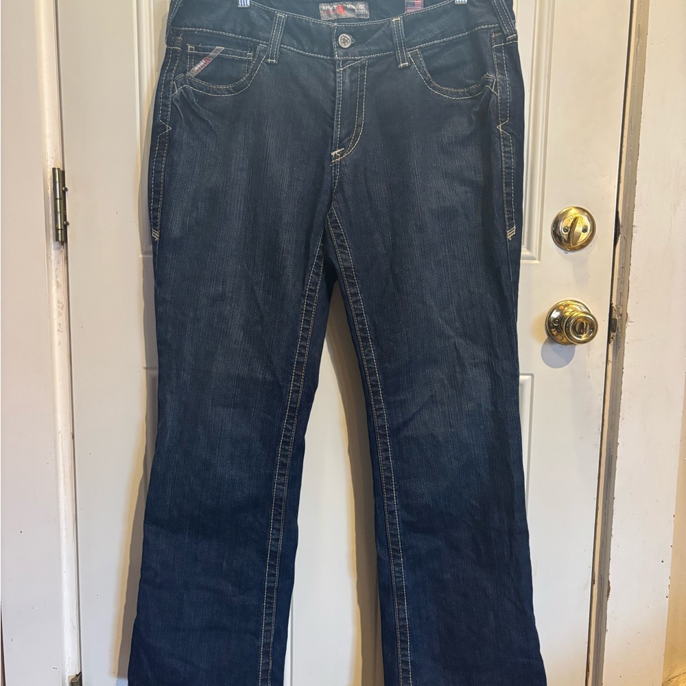 Ariat FR Mid Rise Boot Cut, Medium Wash. Jeans never worn
